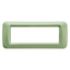 TOP SYSTEM PLATE - IN TECHNOPOLYMER GLOSS FINISHING - 6 GANG - VENETIAN GREEN - SYSTEM thumbnail 1