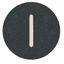 Button plate flat with inscription, black with white "I" thumbnail 1