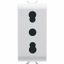 ITALIAN STANDARD SOCKET-OUTLET 250V ac - 2P+E 16A DUAL AMPERAGE - P11- P17 - 1 MODULE - GLOSSY WHITE - CHORUSMART thumbnail 2