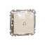 Sedna Design & Elements, 1-way Push-Button 10A Bell Symbol, professional, beige thumbnail 5