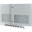 Section wide door, ventilated, HxW=700x1350mm, IP31, grey thumbnail 2