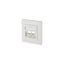 Modul wall outlet flush mounted 2 port unequipped pure white thumbnail 2