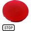 Button plate, flat red, STOP thumbnail 2