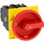 Main switch, T0, 20 A, flush mounting, 3 contact unit(s), 3 pole, 2 N/O, 1 N/C, Emergency switching off function, With red rotary handle and yellow lo thumbnail 8