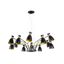 RETRO BLACK AND SATIN GOLD PENDANT LAMP 12L thumbnail 1