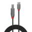 2m USB 2.0 Type C to B Cable, Anthra Line USB Type C Male to B Male thumbnail 2