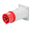 STRAIGHT FLUSH MOUNTING INLET - IP44 - 2P+E 16A 380-415V 50/60HZ - RED - 9H - SCREW WIRING thumbnail 2
