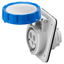 10° ANGLED FLUSH-MOUNTING SOCKET-OUTLET HP - IP66/IP67 - 2P+E 32A 200-250V 50/60HZ - BLUE - 6H - SCREW WIRING thumbnail 1