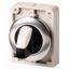 Changeover switch, RMQ-Titan, with thumb-grip, maintained, 2 positions, Front ring stainless steel thumbnail 1