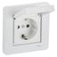 Exxact single socket-outlet with lid complete flush earthed IP44 screwlees white thumbnail 3