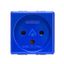 ISRAELI STANDARD SOCKET-OUTLET 250V ac - FOR SPECIAL REQUIREMENTS - 2P+E 16A - 2 MODULES - BLUE - SYSTEM thumbnail 2