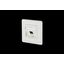 Keystone wall outlet flush mounted 1 port unequipped pure white thumbnail 2