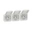 Double pre-wired power socket 2x2P+E vertical waterproof Plexo 16A 250V IP55 2 positions with white bezels thumbnail 1