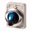 Illuminated selector switch actuator, RMQ-Titan, With thumb-grip, momentary, 2 positions, Blue, Metal bezel thumbnail 1