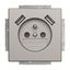 20 MUCB2USB-83-500 Socket Earthing pin with USB AA aluminium silver - 63x63 thumbnail 1