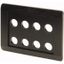 Flush mounting plate, black, 8 mounting locations thumbnail 1