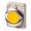 Pushbutton, RMQ-Titan, Flat, momentary, yellow, Blank, Metal bezel thumbnail 1