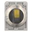 Illuminated selector switch actuator, RMQ-Titan, with thumb-grip, maintained, 3 positions, yellow, Front ring stainless steel thumbnail 13