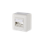 Keystone wall outlet surface mounted 3 port unequipped pure white thumbnail 3