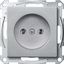 Socket-outlet without earthing contact, screw terminals, aluminium, System M thumbnail 4