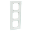 Exxact Solid 3-gang glass frame white thumbnail 4