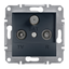 Asfora, TV-R-SAT ending socket, 1dB, anthracite thumbnail 3