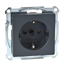 SCHUKO socket-outlet, screw terminals, anthracite, System M thumbnail 4