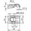 One-screw cleat DEHNQUICK StSt f. Rd 6-10mm hole 6.5mm thumbnail 2