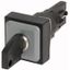 Key-operated actuator, 3 positions, black, maintained thumbnail 1