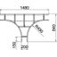 LT 620 VS A2 T piece for cable ladder with VS rung 60x200 thumbnail 2