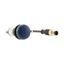 Indicator light, Flat, Cable (black) with M12A plug, 4 pole, 1 m, Lens Blue, LED Blue, 24 V AC/DC thumbnail 11