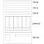 Surface-mount metering distribution board, W=800mm, H=1260, 3 meter mo thumbnail 2