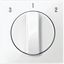 Central plate for fan rotary switch, polar white, glossy, System M thumbnail 2