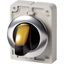 Illuminated selector switch actuator, RMQ-Titan, With thumb-grip, maintained, 2 positions (V position), yellow, Metal bezel thumbnail 3