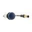 Indicator light, Flat, Cable (black) with M12A plug, 4 pole, 1 m, Lens Blue, LED Blue, 24 V AC/DC thumbnail 10