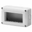 PROTECTED ENCLOSURE FOR SYSTEM DEVICES - 4 GANG - RAL 7035 GREY - IP40 thumbnail 2