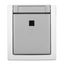 Push button illuminated, neutral base, NO, VISIO IP54 thumbnail 2