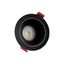FIALE COMFORT ANTI - GLARE GU10 250V IP20 FI85x50mm BLACK round, reflector black, adjustable thumbnail 1