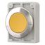 Pushbutton, RMQ-Titan, flat, maintained, yellow, blank, Front ring stainless steel thumbnail 3