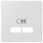 System M central plate USB charger active white thumbnail 1