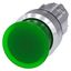 Illuminated mushroom pushbutton, 22 mm, round, metal, shiny, green, 30 mm, momentary contact type, with  3SU1051-1AD40-0AA0-Z Y19 thumbnail 2