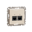 Double DATA Outlet CAT 5E UTP, Sedna Design & Elements, RJ45, Beige thumbnail 5