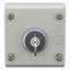 Key-operated actuator, maintained, 2 positions 0, I, Bezel: titanium, 1 NC, 1 N/O, Enclosure thumbnail 4