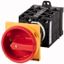 Main switch, T3, 32 A, rear mounting, 6 contact unit(s), 12-pole, Emergency switching off function, With red rotary handle and yellow locking ring thumbnail 1