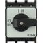 On-Off switch, P1, 40 A, flush mounting, 3 pole, with black thumb grip and front plate thumbnail 1