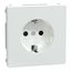 SCHUKO socket-outlet, shutter, screwless terminals, lotus white, System Design thumbnail 3