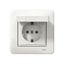 Exxact single socket-outlet with lid IP44 earthed screw white thumbnail 2