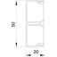 WDK-N20050RW Wall trunking system with nail strip/base perfor. 20x50x2000 thumbnail 2
