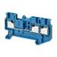 Multi conductor feed-through DIN rail terminal block with 3 push-in pl thumbnail 2