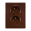 5593J-C02357 H1 Double socket outlet with earthing pins, shuttered, with turned upper cavity, with surge protection thumbnail 2